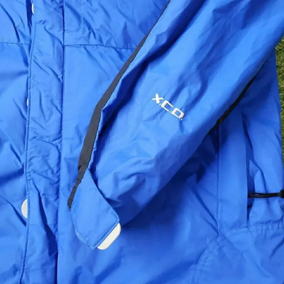 Large Columbia XCO Full Zip Black Blue Storm Dry Hooded Jacket - Picture 4 of 9